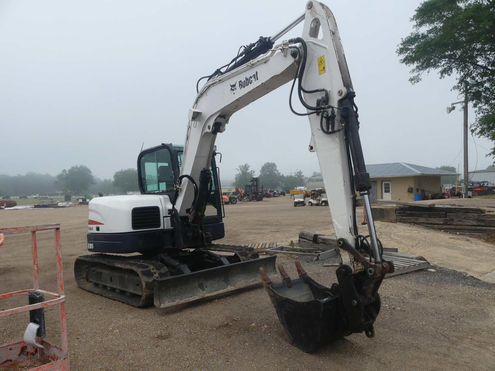 2015 Bobcat E85 Midi Excavator, s/n B34S12334: C/A, Heat, Blade, Rubber Tra