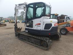 2015 Bobcat E85 Midi Excavator, s/n B34S12334: C/A, Heat, Blade, Rubber Tra