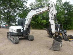 2014 Bobcat E85 Midi Excavator, s/n B34T11830: C/A, Blade, Winch, Meter Sho