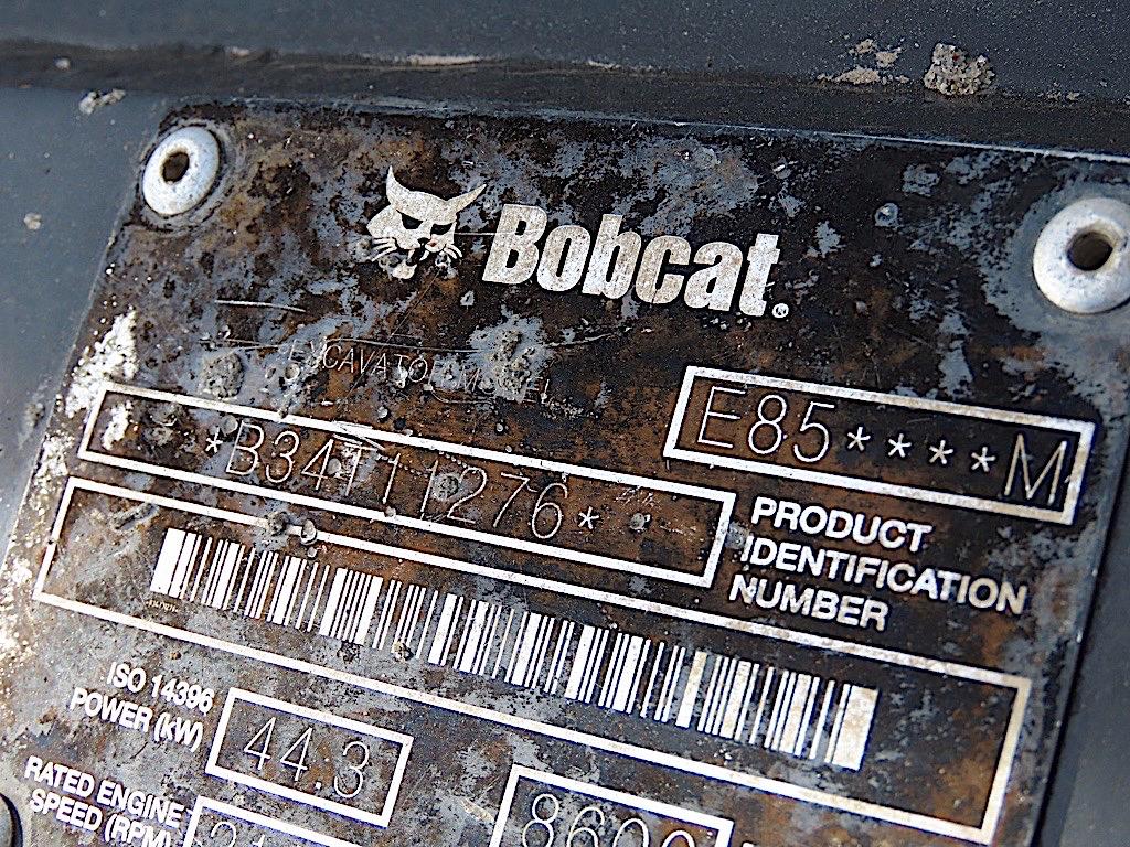 2014 Bobcat E85 Mini Excavator, s/n B34T11276