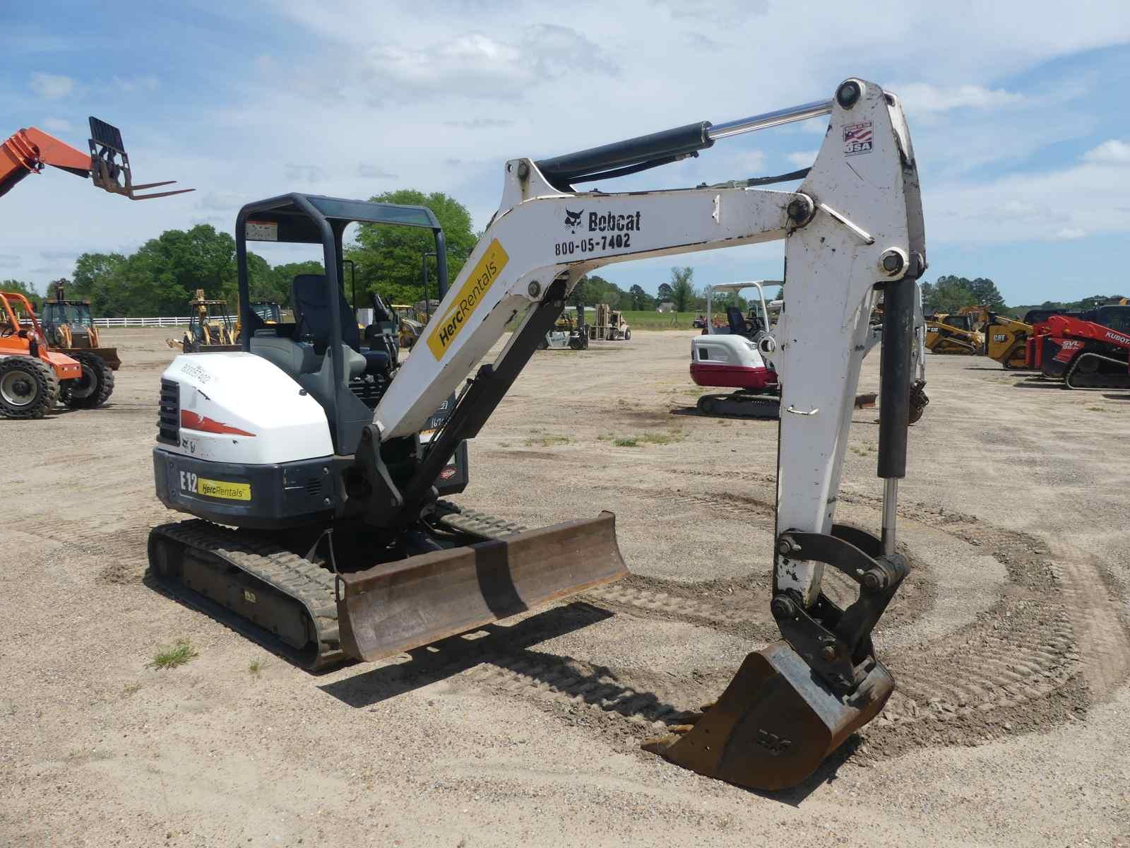 2015 Bobcat E42 Mini Excavator, s/n B2VW11822: Canopy, Rubber Tracks, Blade