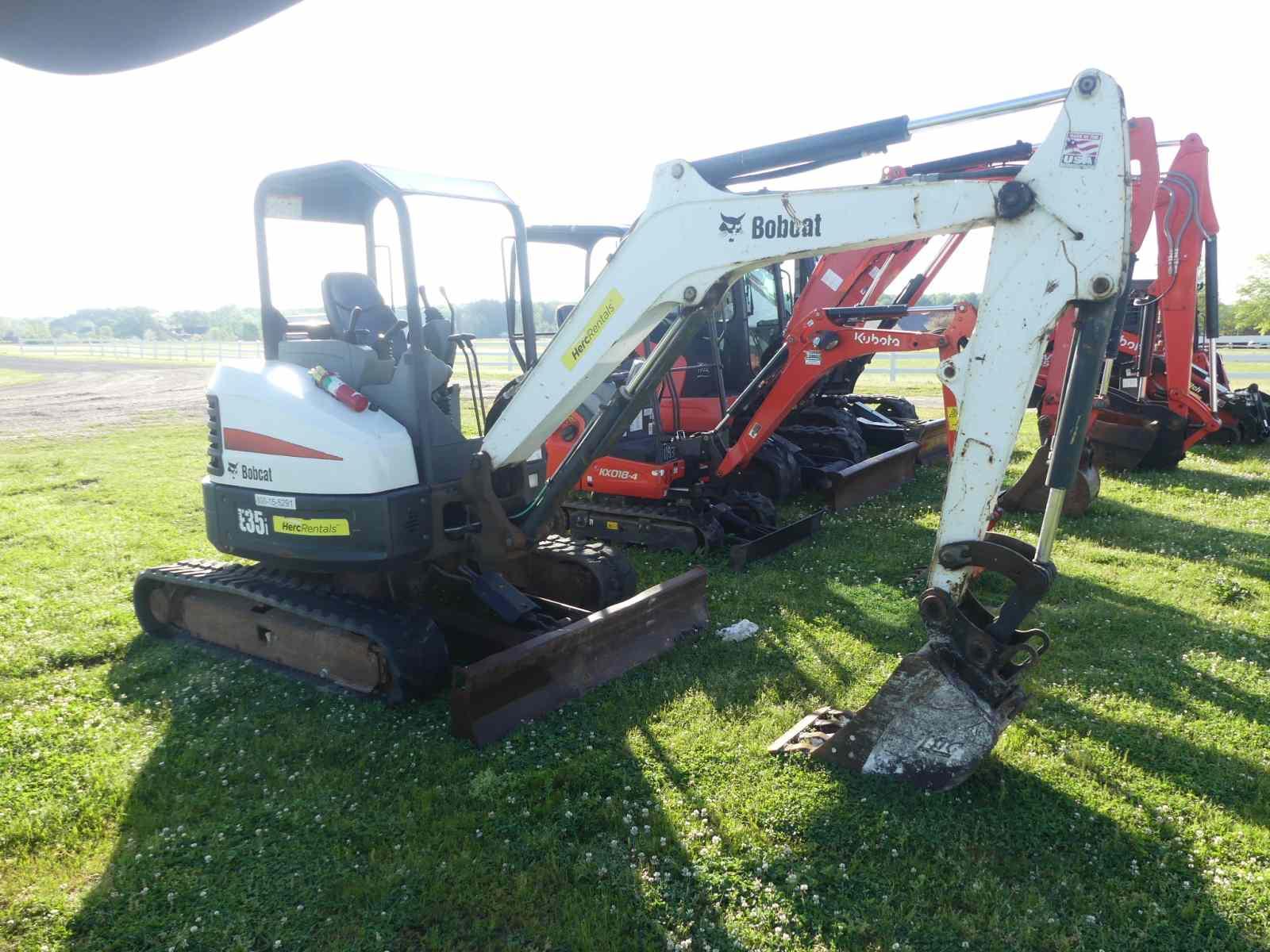 2017 Bobcat E35i Mini Excavator, s/n AUYM14517: Canopy, Rubber Tracks, Blad