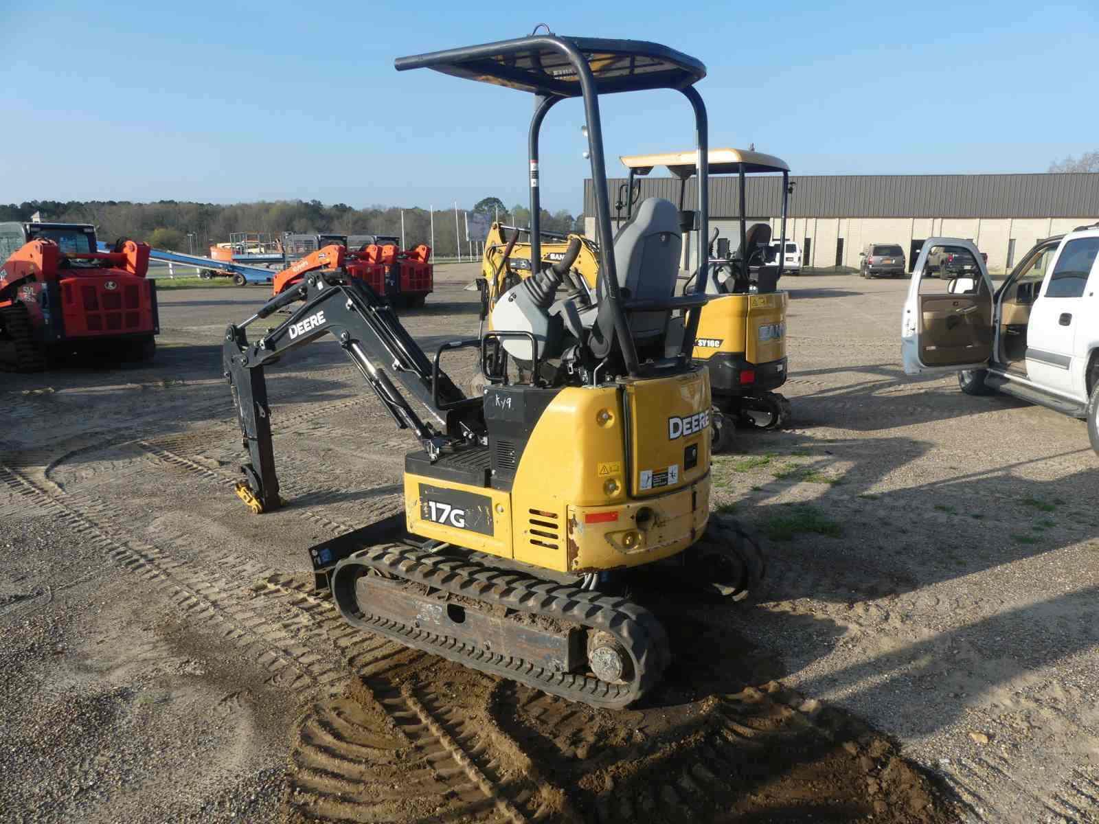 2019 John Deere 17G Mini Excavator, s/n 229477: No Bkt., Blade, Rubber Trac