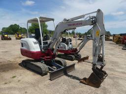 Takeuchi TB230 Mini Excavator, s/n 130000759: Canoyy, Blade, Rubber Tracks,