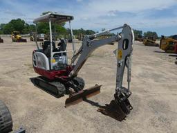 Takeuchi TB216 Mini Excavator, s/n 216101718