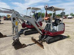 Takeuchi TB216 Mini Excavator, s/n 216101718