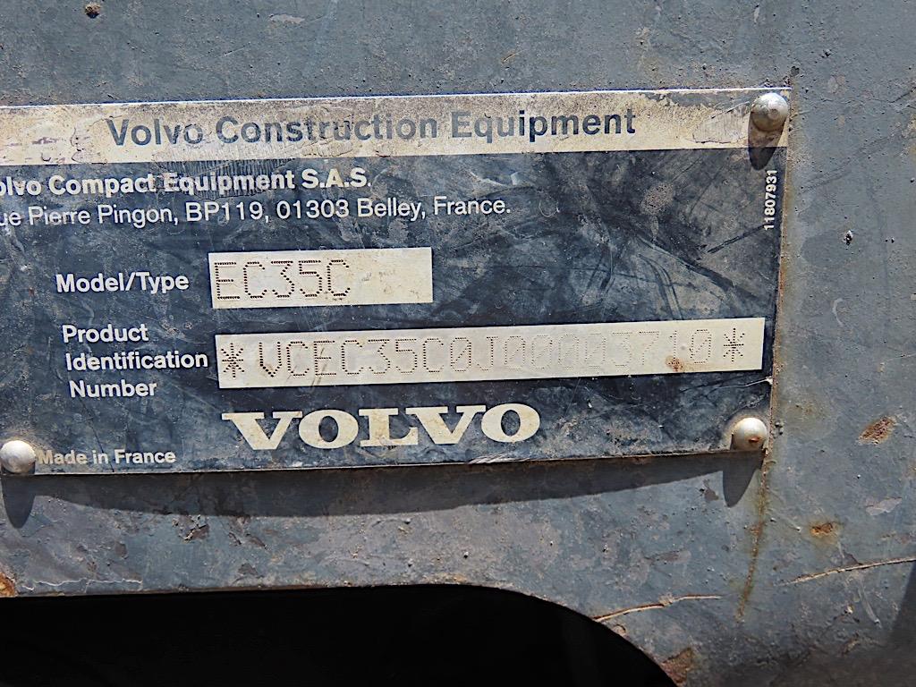 Volvo EC35C Mini Excavator, s/n 003710