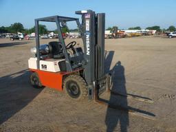 Nissan PJ02-25 Forklift, s/n PJ02-9H6370: LP Gas, Triple Stage Mast, Side S