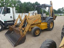 Case 580L 4WD Loader Backhoe, s/n JJG0233844: Canopy, Meter Shows 3793 hrs