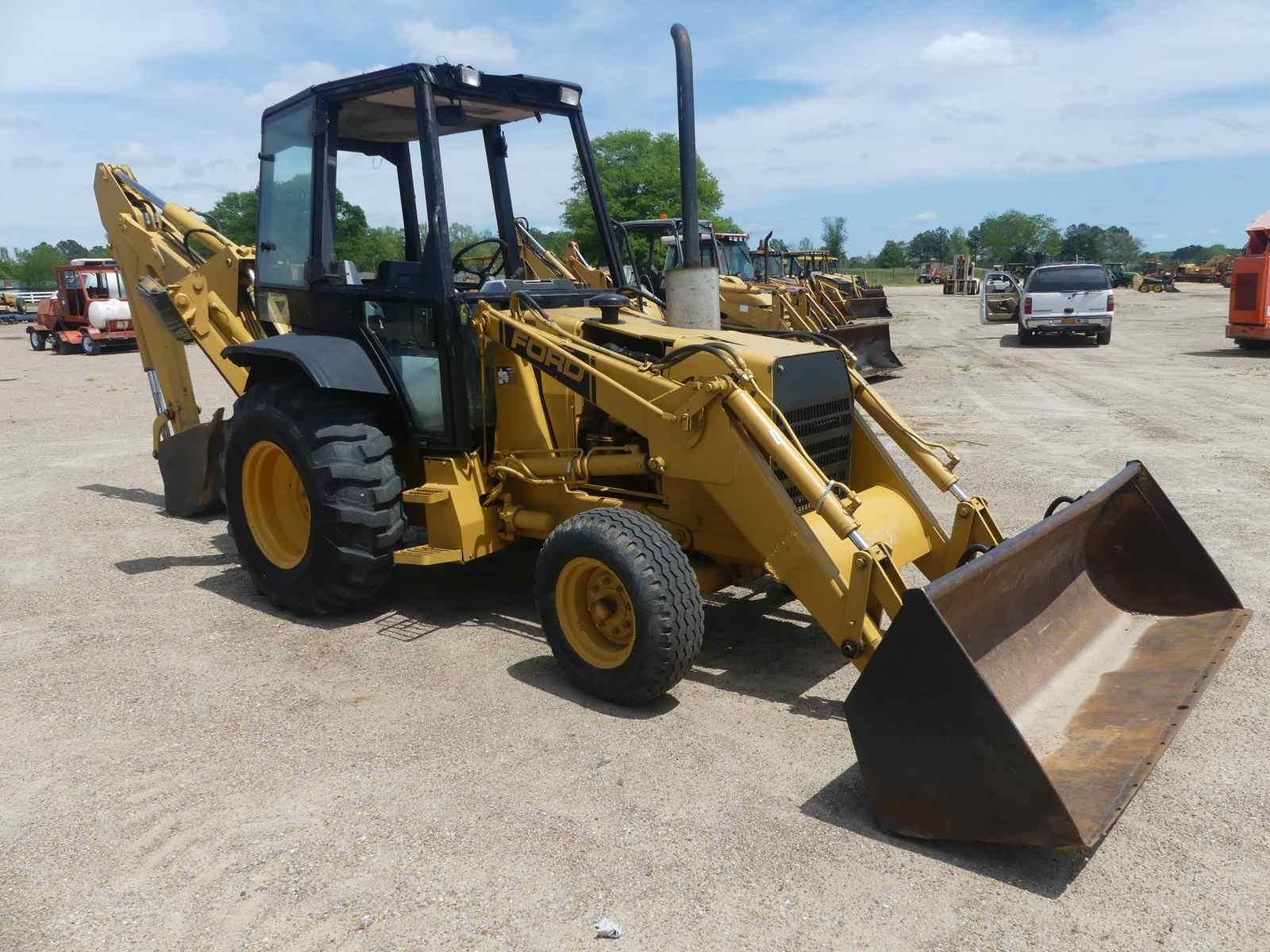 Ford 455C Loader Backhoe, s/n AW06691: Canopy, Meter Shows 6554 hrs