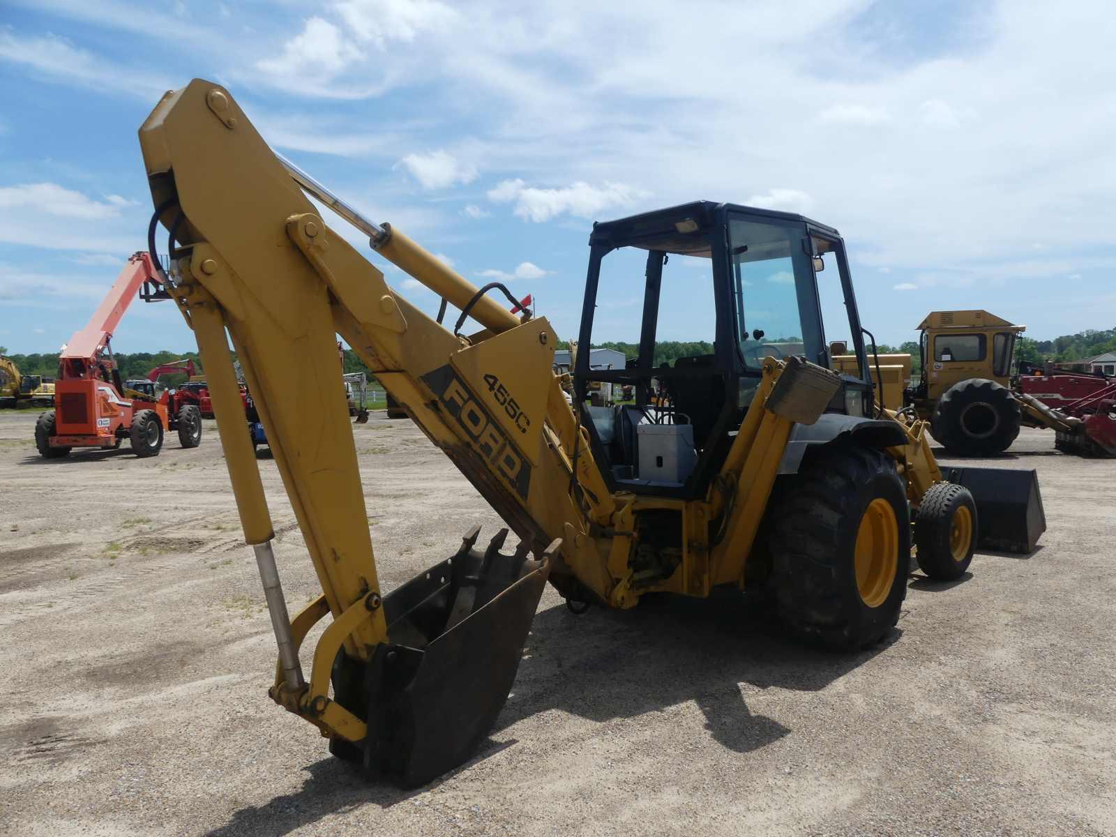 Ford 455C Loader Backhoe, s/n AW06691: Canopy, Meter Shows 6554 hrs