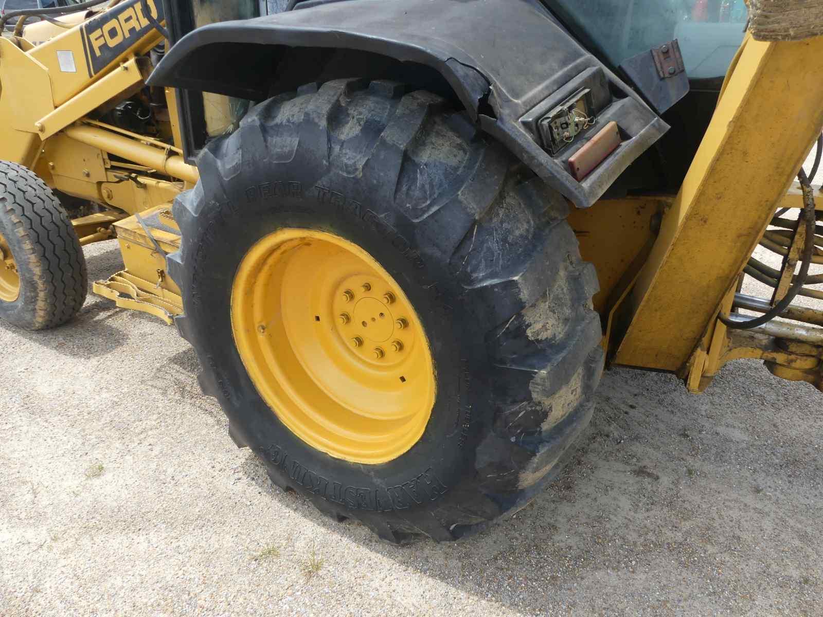 Ford 455C Loader Backhoe, s/n AW06691: Canopy, Meter Shows 6554 hrs