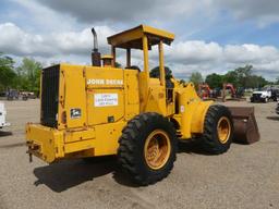 John Deere 544D Rubber-tired Loader, s/n DW544DB513545: Canopy, Meter Shows