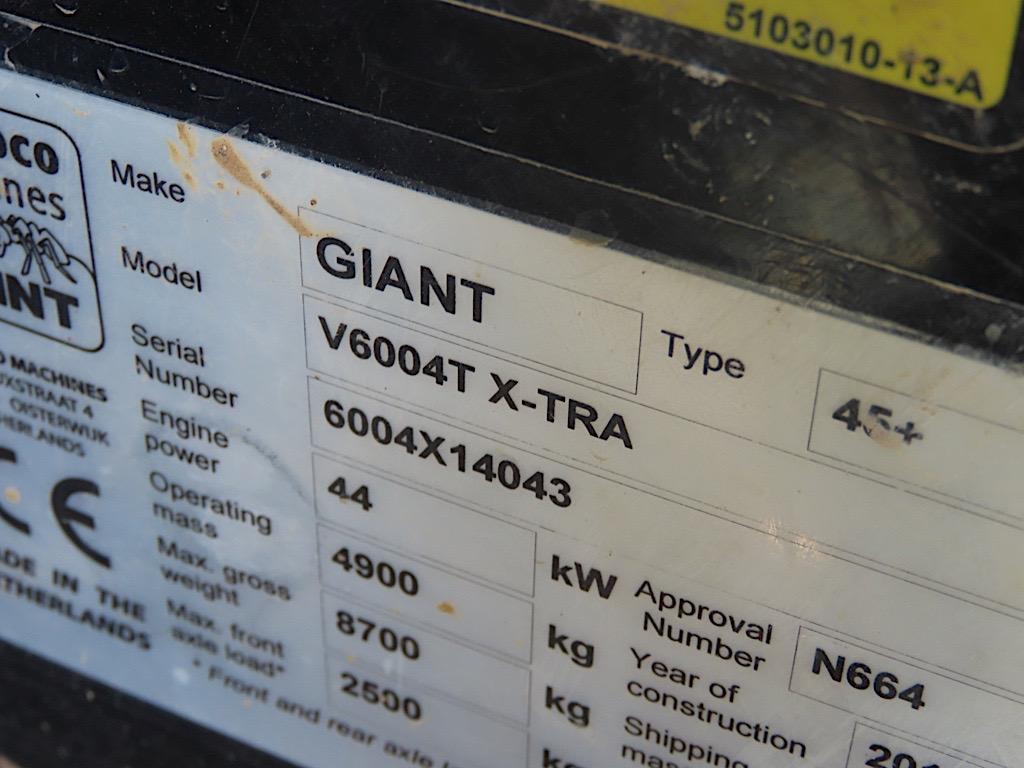 2014 Giant C6004T Rubber-tired Loader, s/n 6004X14043: C/A, Forks, Meter Sh