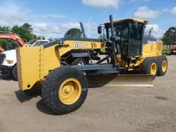 2017 John Deere 670G Motor Grader, s/n 1DW670GXTHF684473: Encl. Cab, 14' Mo