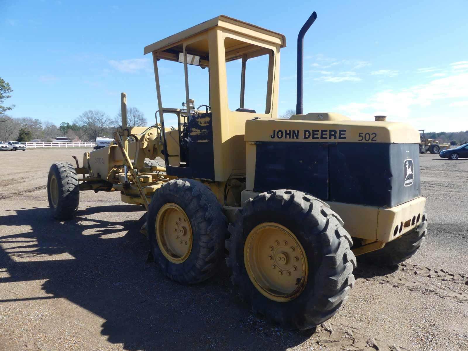 John Deere 570A Motor Grader, s/n DW570AX507864: Canopy, 12' Moldboard, Hyd