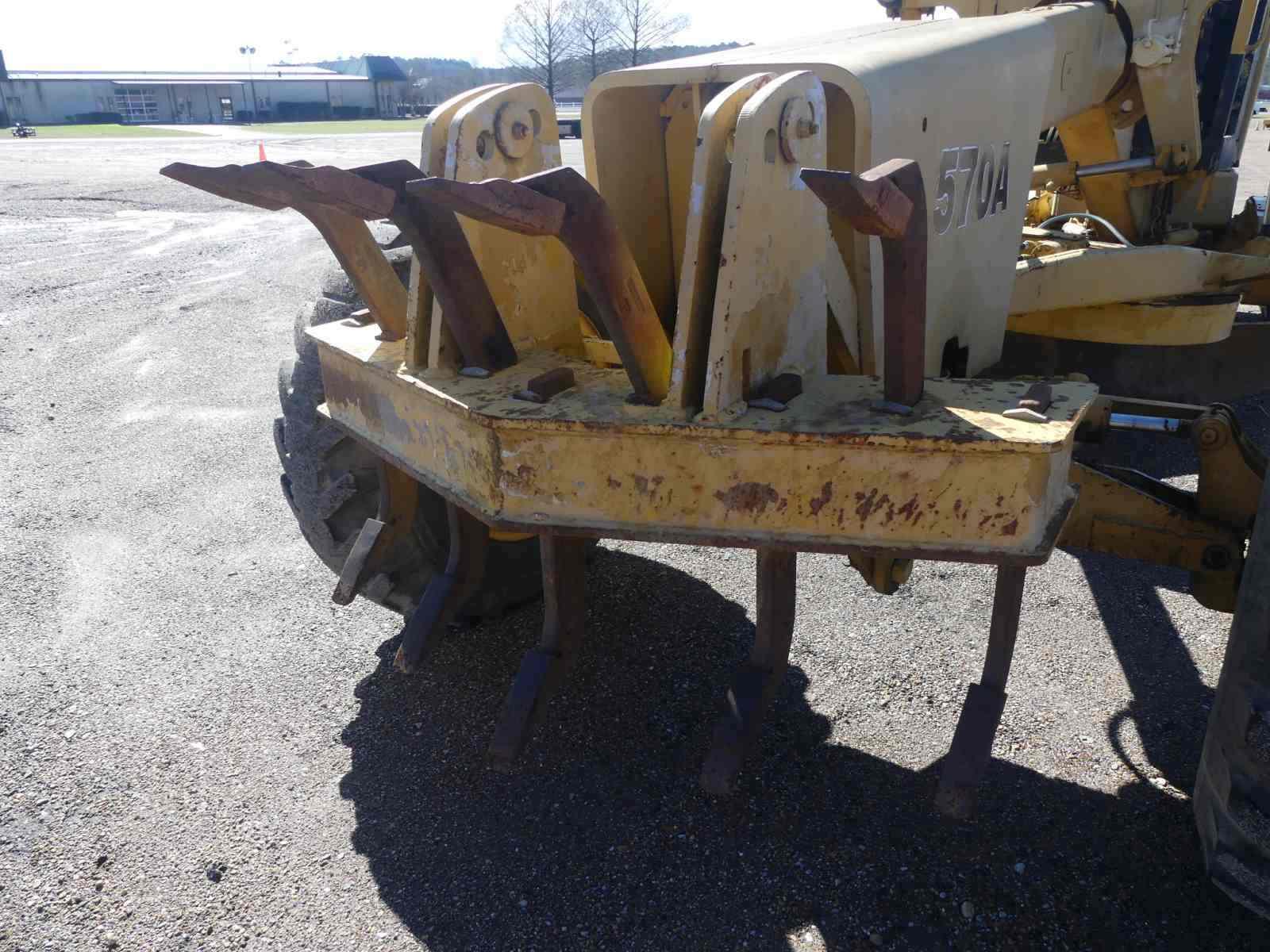 John Deere 570A Motor Grader, s/n DW570AX507864: Canopy, 12' Moldboard, Hyd