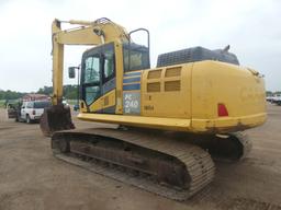 2015 Komatsu PC240LC-11 Excavator, s/n 95044: Encl. Cab, Meter Shows 10395