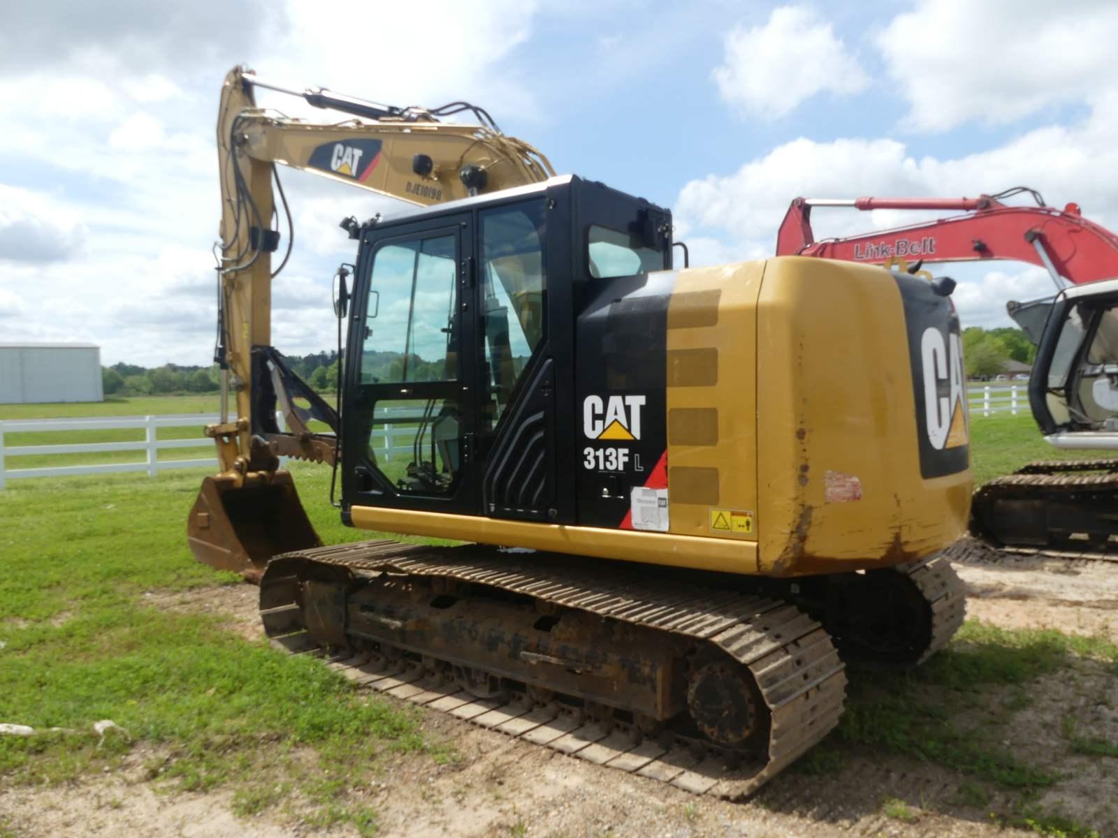 2018 Cat 313FL Excavator, s/n DJE10198: C/A, Aux. Hydraulics, Thumb, 32" Bk