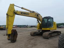 Kobelco SK260SRLC-3 Excavator, s/n YU07-04207: Encl. Cab, 31.5" Tracks, 36"