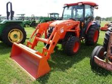 Kubota MX5400 MFWD Tractor, s/n 24243: Encl. Cab, LA1065 Loader w/ Bkt., Me