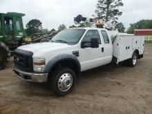 2008 Ford F550XL 4WD Service Truck, s/n 1FDAX57R68EB68818 (Remote in Check