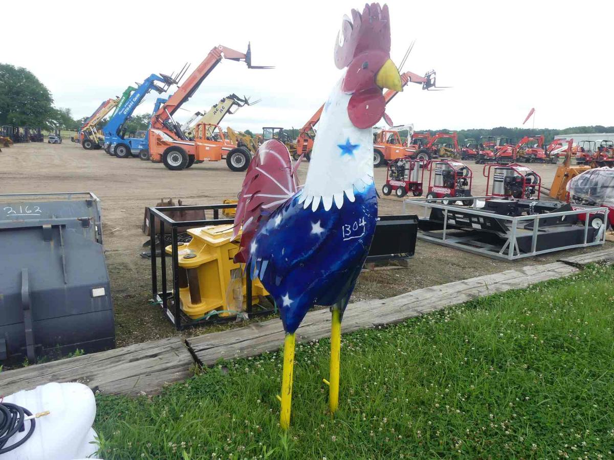 6' Metal Rooster