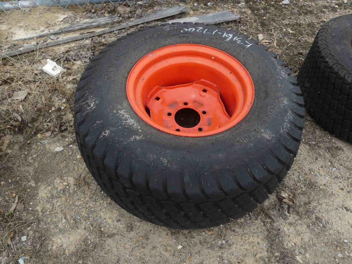 (1) 26x12.00-12 NHS Tire w/ Kubota Rim