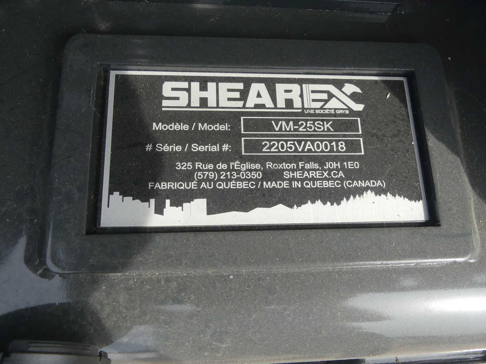 2022 Shearex VM-25SK Mulcher, s/n VA0018: for 11000-18000 lb Excavator, 13g