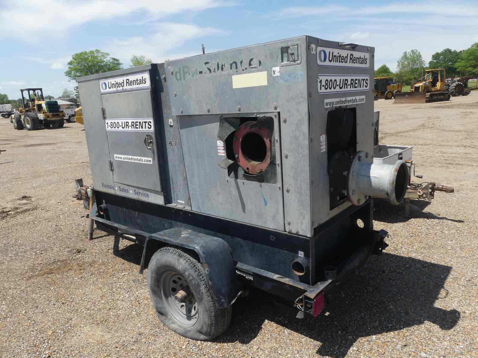 8" Pump: Trailer-mounted, JD 4045 Diesel Eng., Meter Shows 1889 hrs