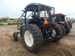New Holland TS115A Tractor, s/n CP264221 (Salvage): Encl. Cab, Sweeps