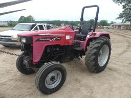 Mahindra 4565 Tractor, s/n P25TY2304 (Salvage): 2wd, Rollbar, 7089 hrs