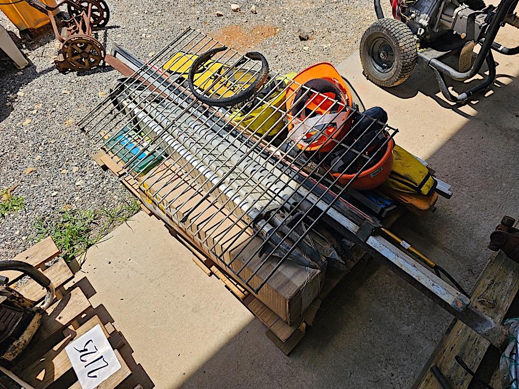 Survey Equipment, Hard Hats w/ Face Sheild, Survey Measuring Stakes