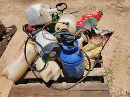 (8) Pump Sprayers, (1) Metal Pump Sprayers, Misc Items