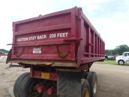 1982 Fontaine Dump Trailer, s/n 1A1R22208C1601429