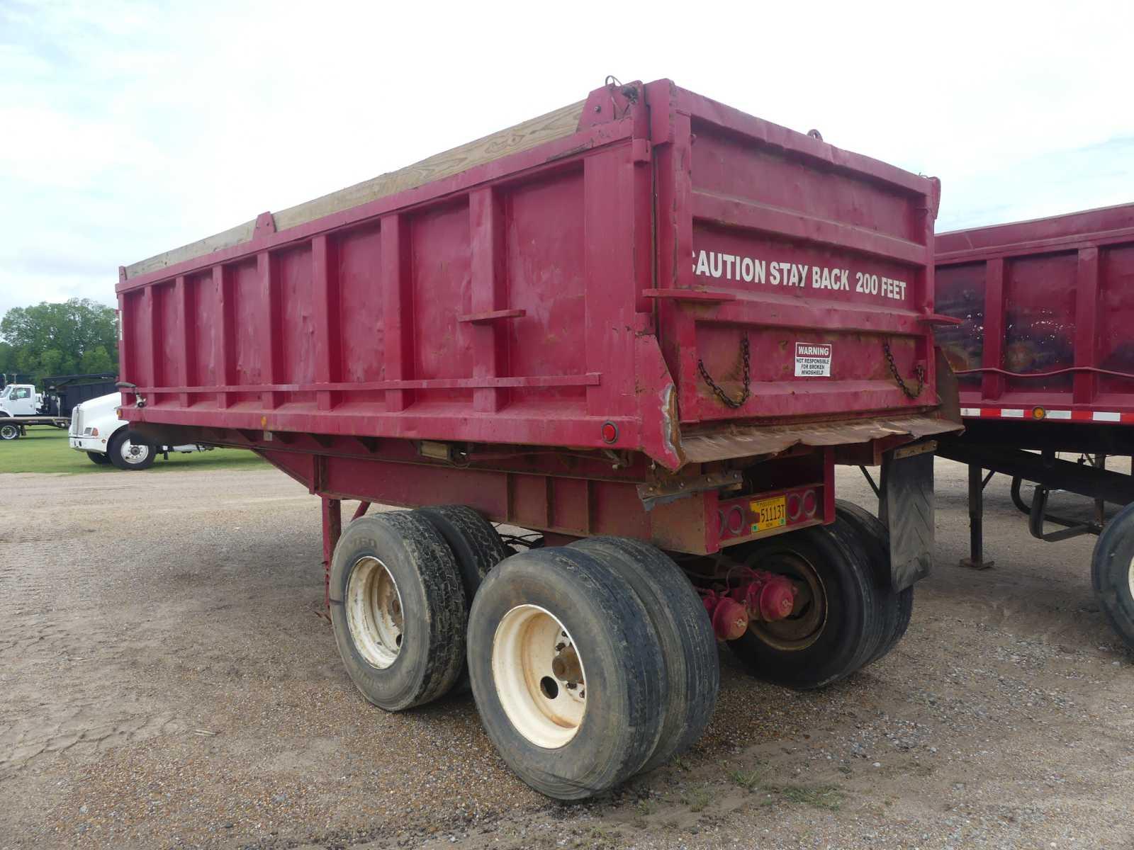 1982 Fontaine Dump Trailer, s/n 1A1R22208C1601429