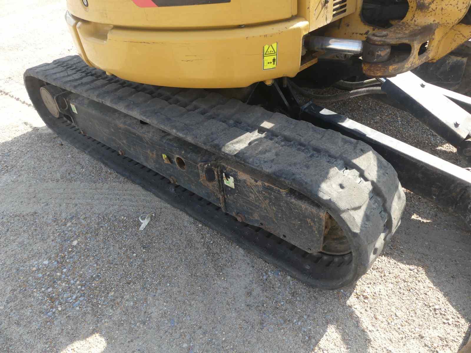 2017 Cat 303.5E2 Mini Excavator, s/n JWY03018: 4-post Canopy, Rubber Tracks