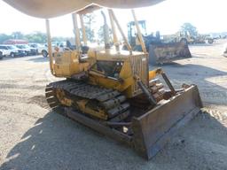 Komatsu D20P Dozer, s/n 50323: 4-post Canopy, 6-way Blade, Pyramid Tracks,