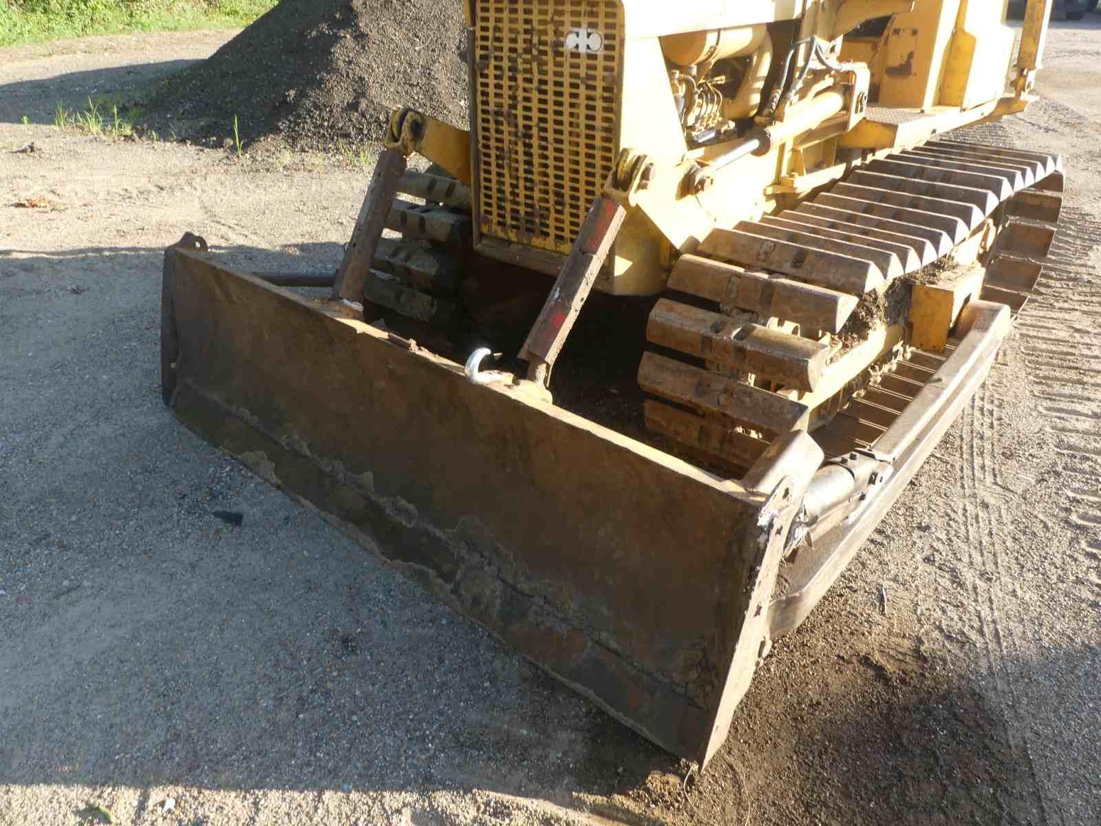 Komatsu D20P Dozer, s/n 50323: 4-post Canopy, 6-way Blade, Pyramid Tracks,