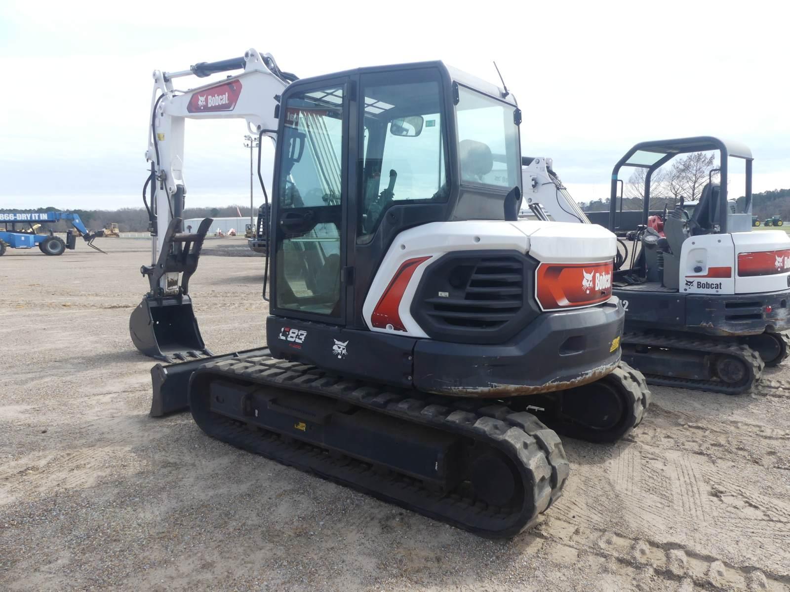 2021 Bobcat E88 Midi Excavator, s/n B4NM11124: C/A, Hyd. Thumb, Rubber Trac