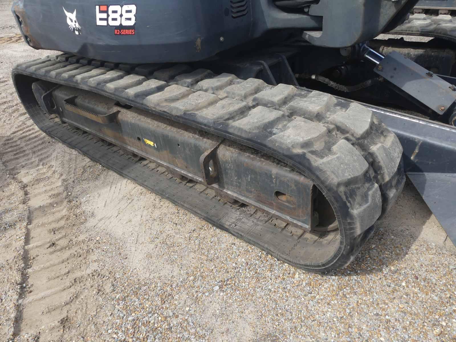 2021 Bobcat E88 Midi Excavator, s/n B4NM11124: C/A, Hyd. Thumb, Rubber Trac