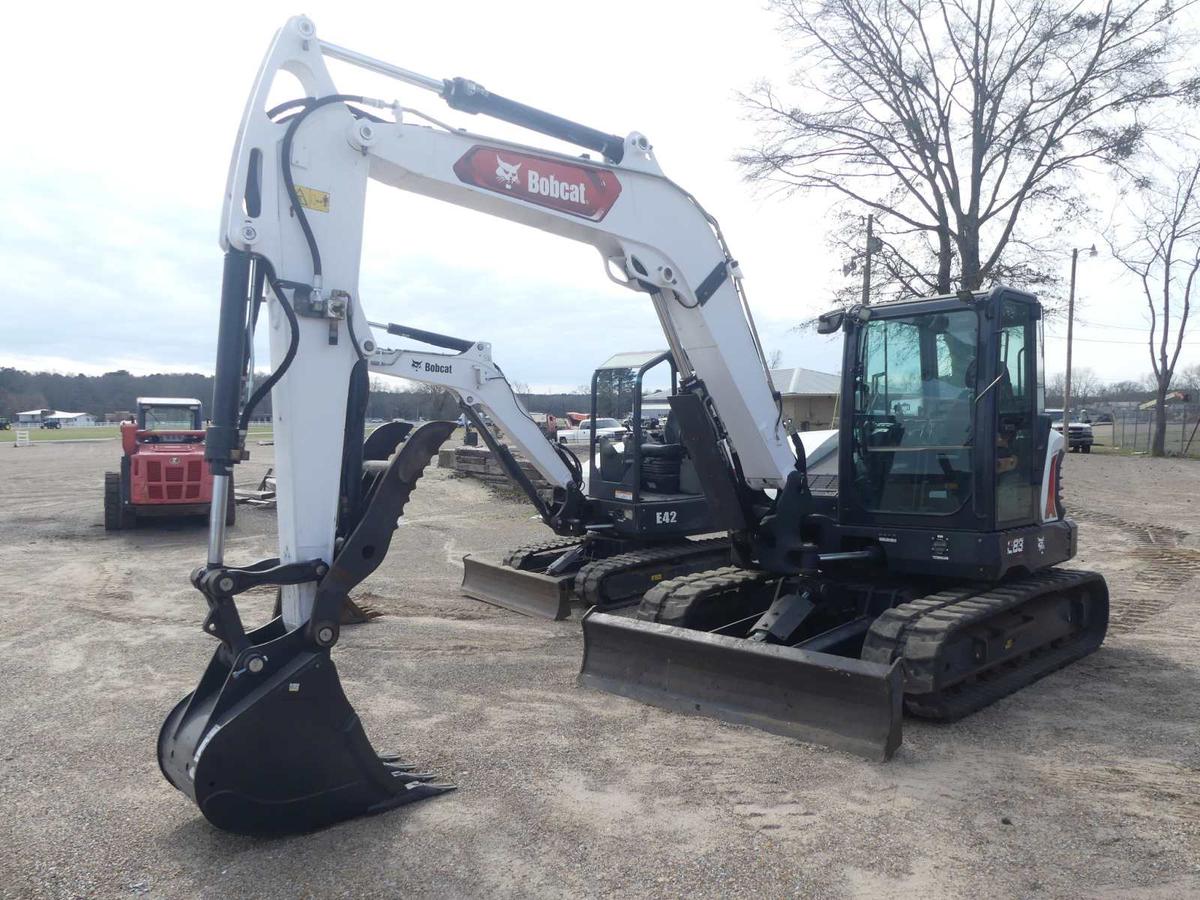 2021 Bobcat E88 Midi Excavator, s/n B4NM11124: C/A, Hyd. Thumb, Rubber Trac