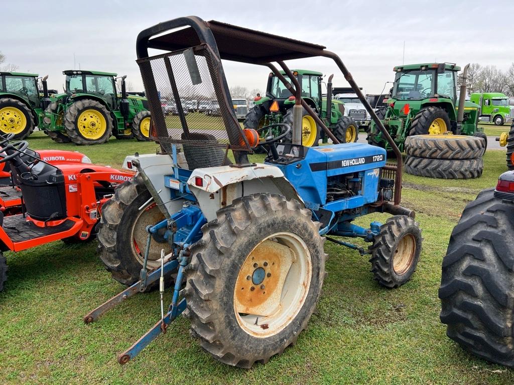 New Holland 1720 MFWD Tractor, s/n 39115: Canopy, PTO, 3PH, Meter Shows 201