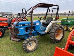 New Holland 1720 MFWD Tractor, s/n 39115: Canopy, PTO, 3PH, Meter Shows 201