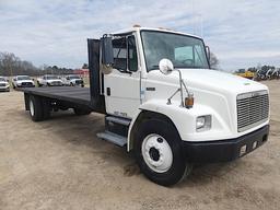 2000 Freightliner FL70 Flatbed Truck, s/n 1FV6HJAC1YHG58965: S/A, 5-sp., 17