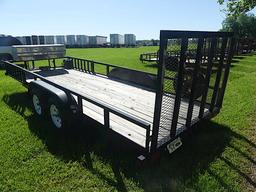 2015 Big Tex 50LA 18' Trailer, s/n 16VNX1829F3008073: T/A, Bumper-pull, Rem