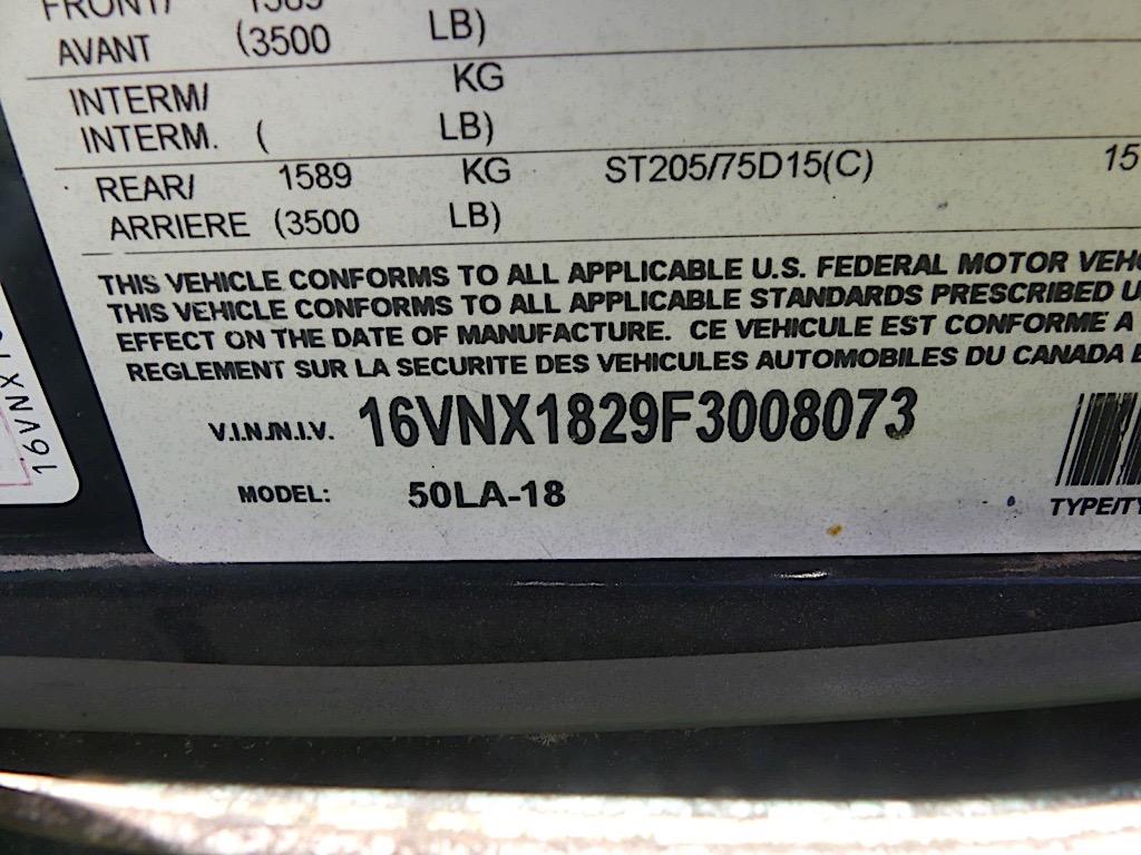 2015 Big Tex 50LA 18' Trailer, s/n 16VNX1829F3008073: T/A, Bumper-pull, Rem