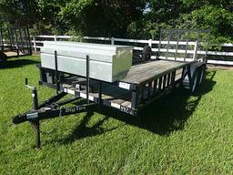 2015 Big Tex 50LA 18' Trailer, s/n 16VNX1829F3008073: T/A, Bumper-pull, Rem
