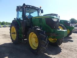 John Deere 6215R MFWD Tractor, s/n 1RW6215RAFD020294: C/A, Front Weights, R