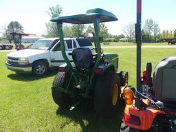 John Deere 770 MFWD Tractor, s/n M00770A121461: Canopy, 60" Belly Mower, 80